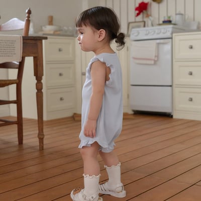 bebe nine05  (6m-24m) 3色波浪花邊無袖連身服14