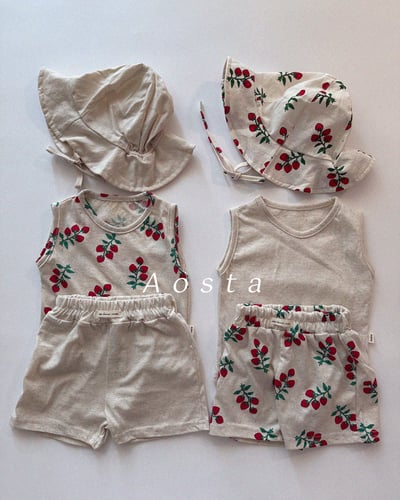 AOSTA21｜(6m-5y) 2款亞麻夏季無袖背心10