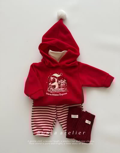 AOSTA27｜(6m-5y) 冬季企鵝印花連帽休閒上衣18