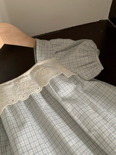 JE45｜(66-120cm) 水藍格紋包屁衣/洋裝25