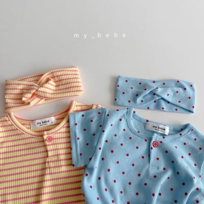 my_bebe17｜(58-72cm) 羅紋包屁衣含髮帶16