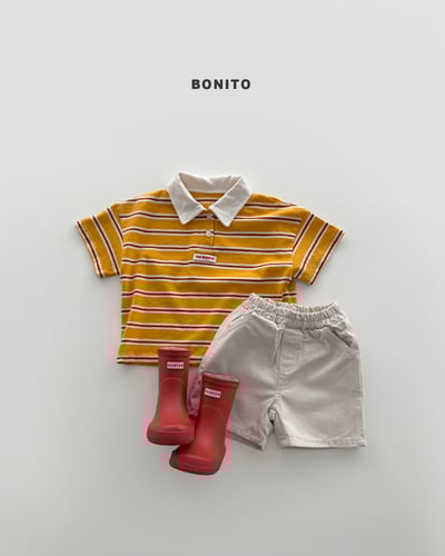 Bonito18｜(75cm-125cm) 2色條紋翻領上衣3