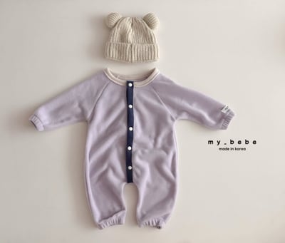 my_bebe23｜(-6m-12m-) 撞色排釦連身衣11