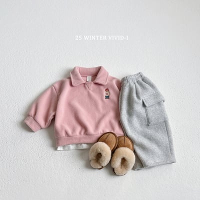 vivid92｜(78cm-125cm) 磨毛小熊休閒套裝13