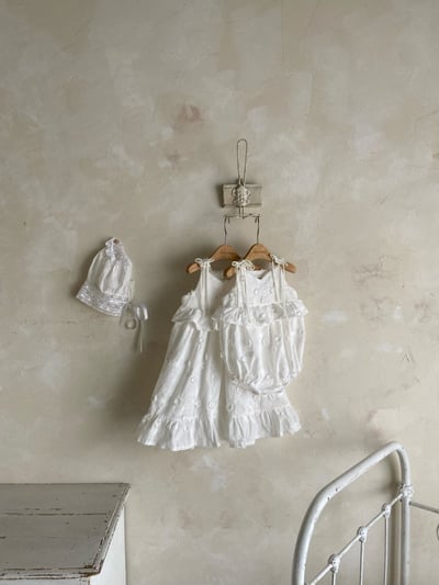 Anne Shirley35｜(1y-5y) 2色碎花壓紋綁帶洋裝6