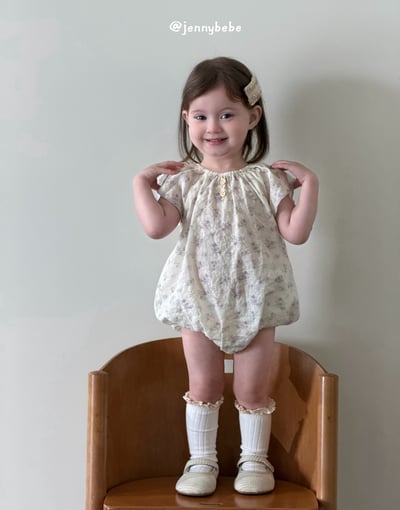 JE710｜(66-90cm) 碎花飛袖包屁衣16