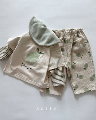 AOSTA01｜(6m-5y) 草莓梨子假兩件式上衣8
