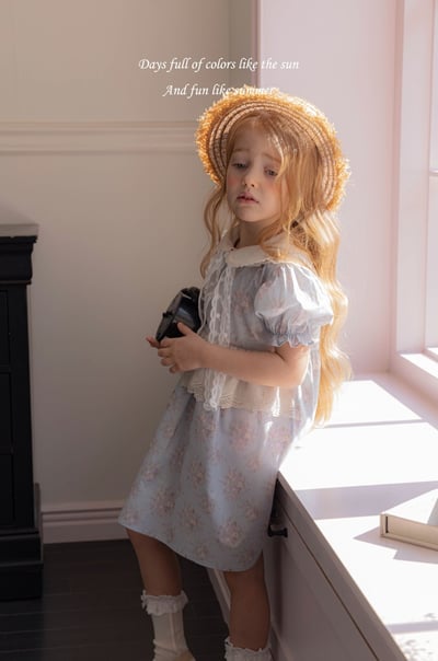 M-KIDS58｜(65-115cm) 蕾絲綁帶披肩13