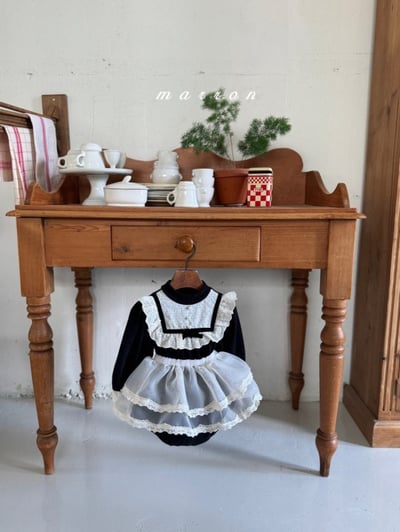 Marron 44｜(3m-18m) 法式薄紗圍裙9