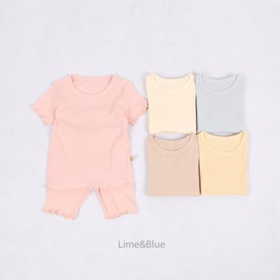 LIME&BLUE09｜(80-118cm)  木耳邊素色居家服5