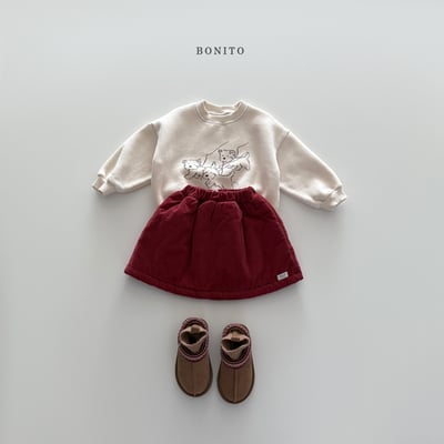 Bonito16｜(75cm-125cm) 簡約夾層棉短裙8