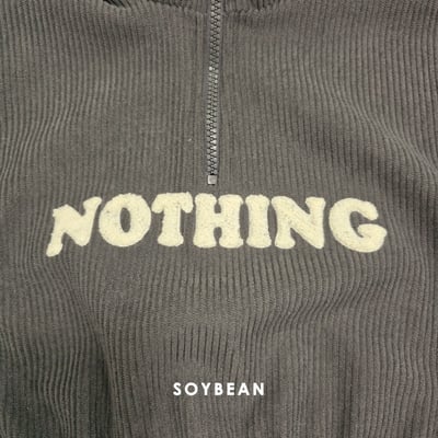 Soybean03｜(75cm-118cm) 英字拉鍊半開襟內刷毛上衣5