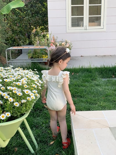 JE29｜(73-130cm) 蕾絲花邊防曬50+泳衣-無袖3