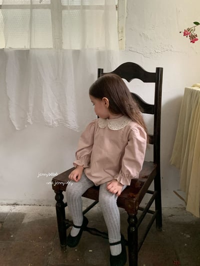 JE570｜(66-90cm) 簡約蕾絲領包屁衣4