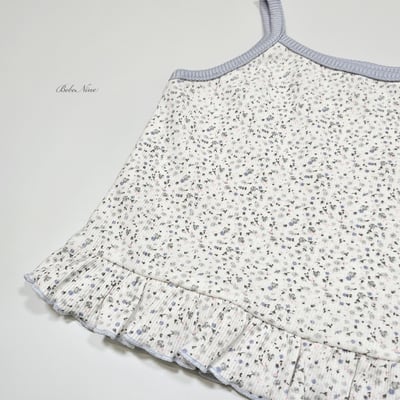 bebe nine03  (6m-24m) 2色木耳邊花吊帶套裝6