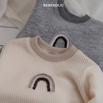 Bebe holic45｜(3m-18m) 彩虹微起毛包屁衣2