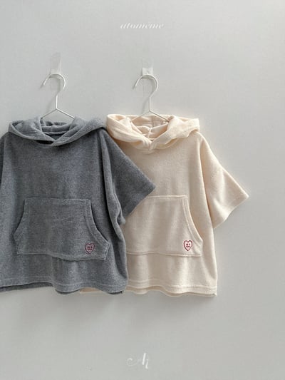 Atomeme40｜(70-110) 毛圈連帽口袋上衣7