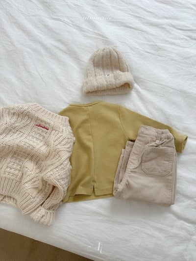 Atomeme32｜(70cm-110cm) 後開衩素面小標上衣8