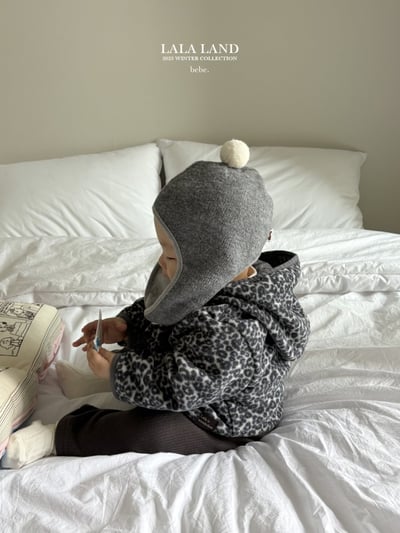 lala land17｜(60cm-83cm) 2色豹紋刷毛開襟連帽外套12