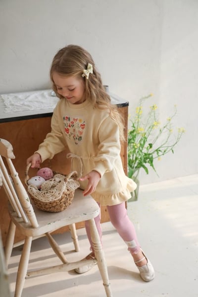 FLO11｜(75-140) 2色愛心碎花布洋裝10