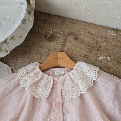 Choucream02｜(6m-18m) 蕾絲領襯衫8