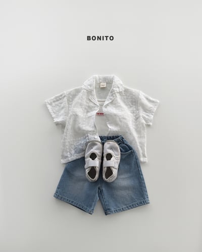 Bonito19｜(75cm-125cm) 透氣亞麻襯衫上衣7