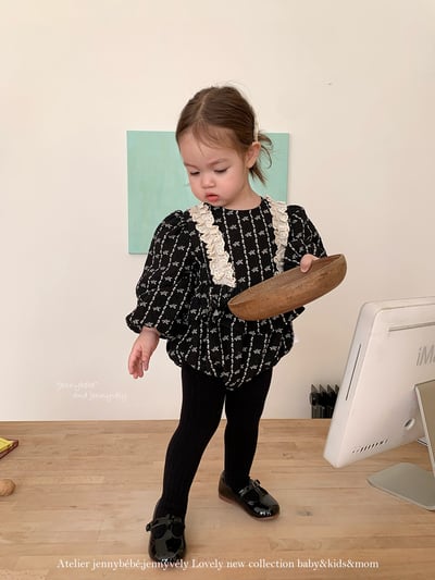 JE627｜(66cm-90cm) 復古碎花花邊包屁衣11