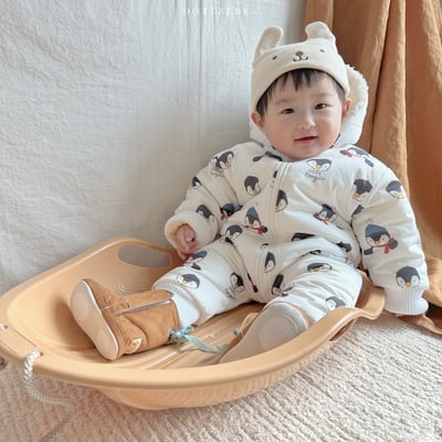Oottbebe61｜(0m-12m) 雪人防寒連身裝3