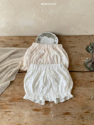 Bebe holic12｜(3m-18m) 蝴蝶結鬆緊褲4