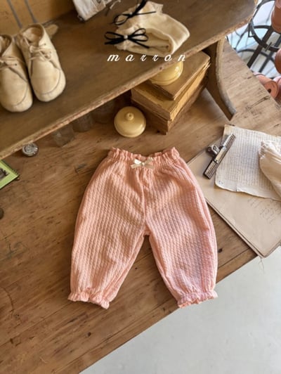 Marron18｜(1y-6y) 麻花針織縮口褲4