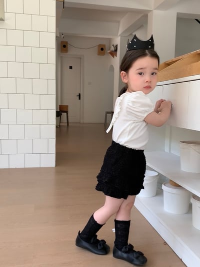 JE48｜(73-120cm) 花邊領露背上衣16