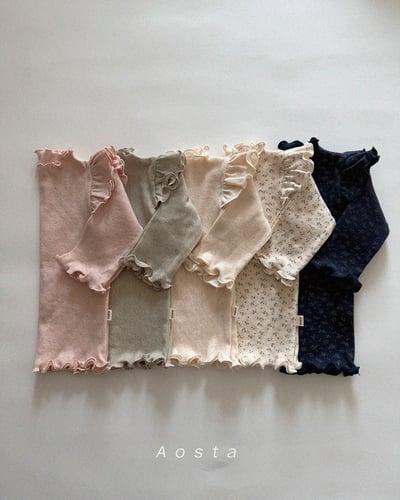 AOSTA28｜(6m-5y) 飛袖捲邊上衣1