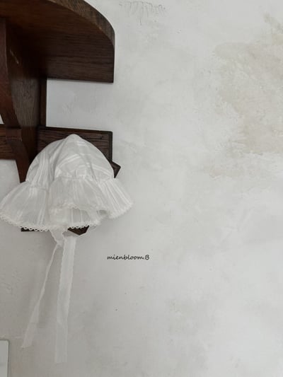 Bloom.b22｜(0m-18m) 蕾絲綁帶帽5