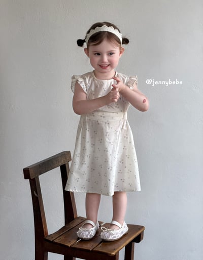 JE731｜(80-120cm) 小碎花背心洋裝3