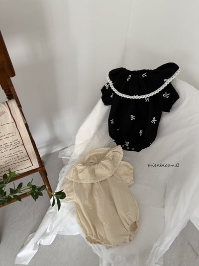 Bloom.b02｜(0m-18m) 蝴蝶結緞帶包屁衣10