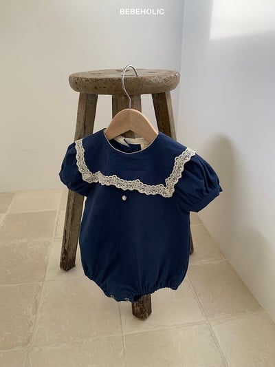 Bebe holic27｜(3m-18m) 蕾絲翻領連身服6