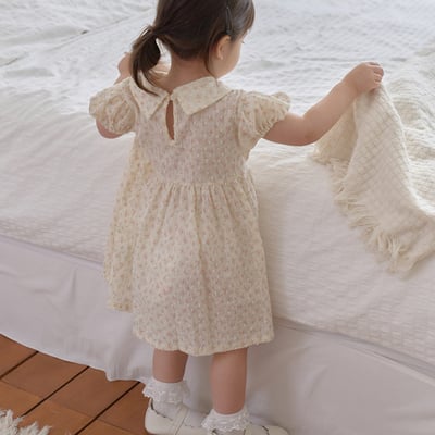 bebe nine46  (65cm-115cm) 2色圓翻領點點洋裝10