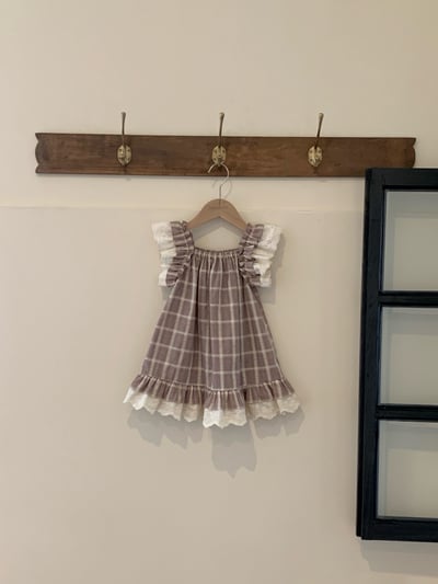 JE33｜(66-120cm) 格紋飛袖包屁衣/洋裝20