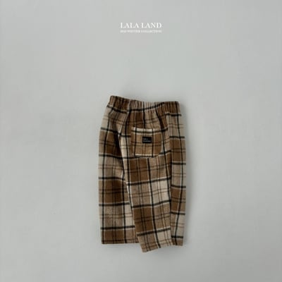 lala land57｜(75cm-120cm) 3色法蘭絨學院格紋長褲19