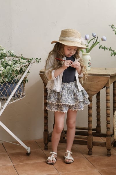 FLO04｜(75-140) 四色蕾絲七分袖開衫6