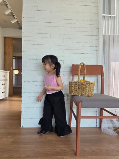 Color14｜(75-115cm) 荷葉喇叭長褲6