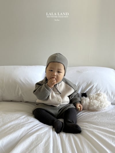 lala land26｜(60cm-83cm) 2色磨毛撞色開襟外套11