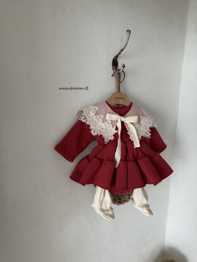 Bloom.b19｜(0m-24m) 天鵝絨蕾絲邊內搭褲襪10