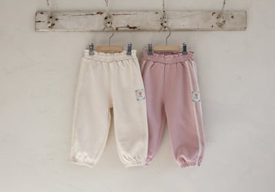 FLO45｜(75-140) 2色滾邊蕾絲縮口褲22