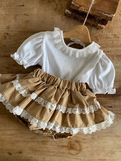 Anne Shirley11｜(1y-5y) 1色蕾絲荷葉露背綁帶上衣5
