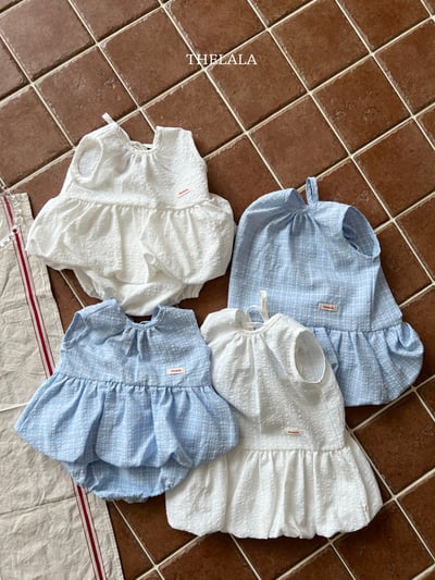 thelala67｜ (0m-18m) 無袖綁帶氣球洋裝包屁衣11