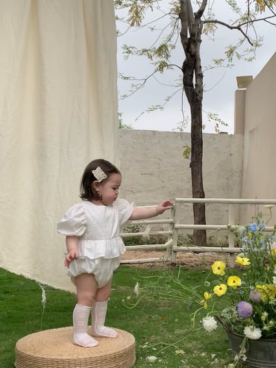 JE26｜(66-120cm) 泡泡袖綁帶包屁衣/洋裝13