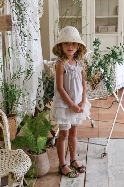 FLO26｜(75-140) 蕾絲胸皺背心20