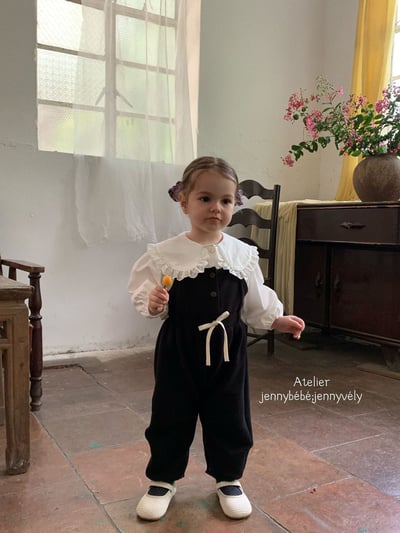 JE586｜(73-100cm) 花邊翻領襯衫/細肩連身褲10