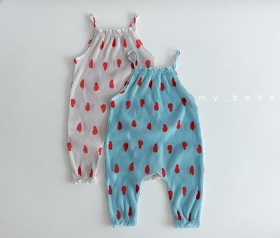 my_bebe18｜(80-110cm) 褶皺細肩連身褲9